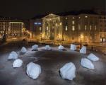 Olafur Eliasson and Minik Rosing, “Ice Watch” (2015) (photo by Martin Argyroglo, © 2015 Olafur Eliasson)